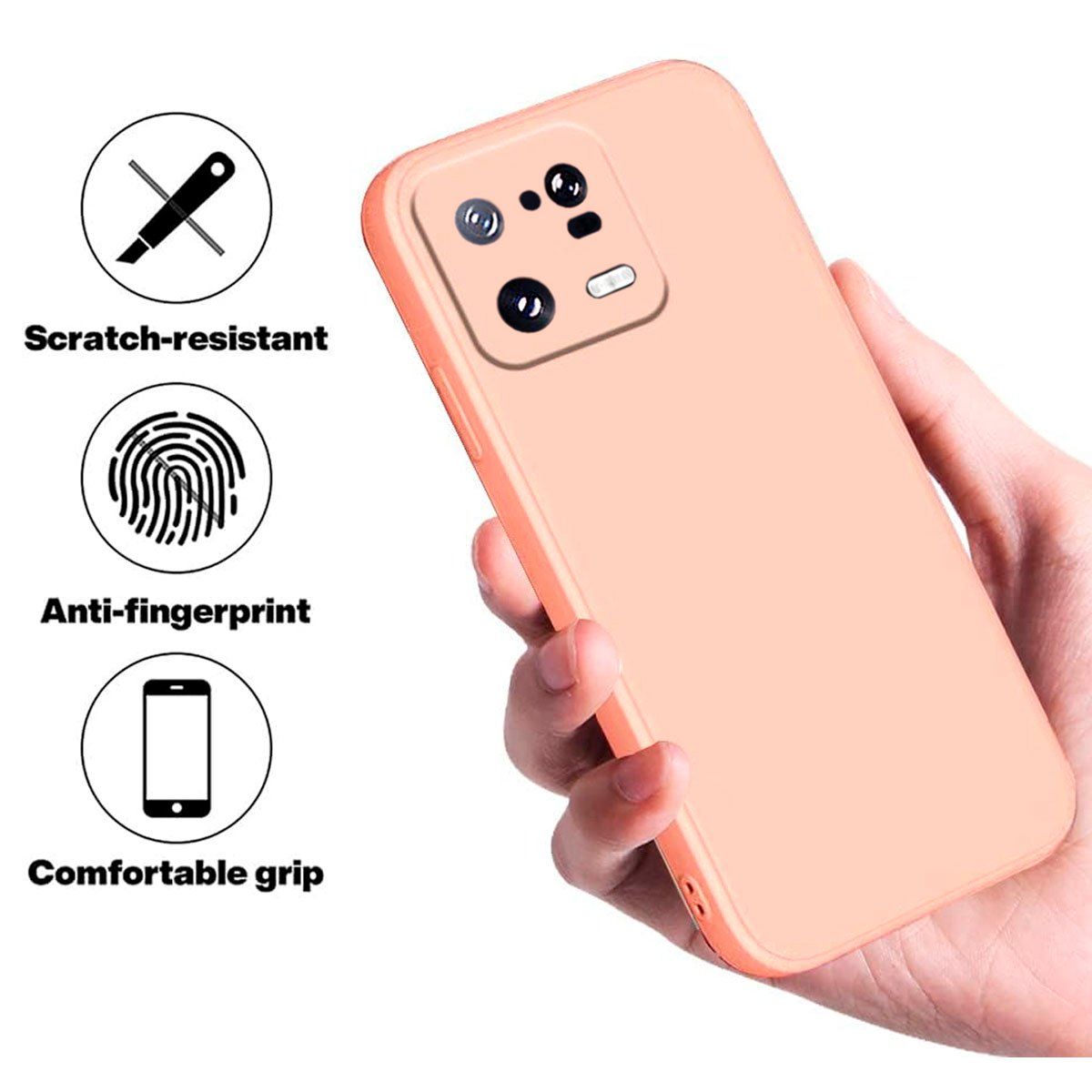 JOIGO - Carcasa Funda Para Xiaomi 13 Pro Goma Rosado