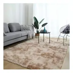 GENERICO - Alfombra Peluda Decorativa Hogar Diseño Jaspeado 150x200 - Crema