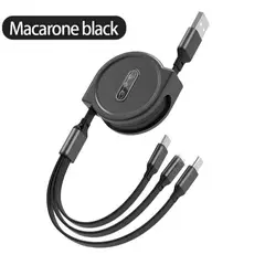 GENERICO - Cable Cargador Retractil 3 en 1 [micro, tipo C y Lightining]