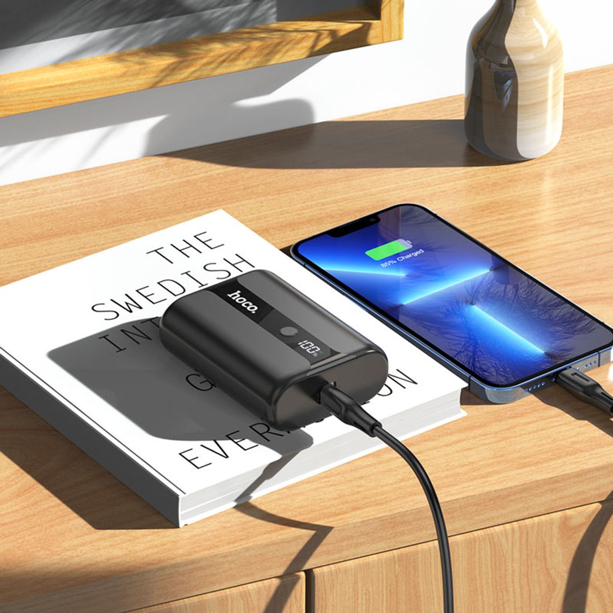 HOCO - Bateria Externa 10000 mAh Para Iphone y Android Carga Rapida PD 3.0