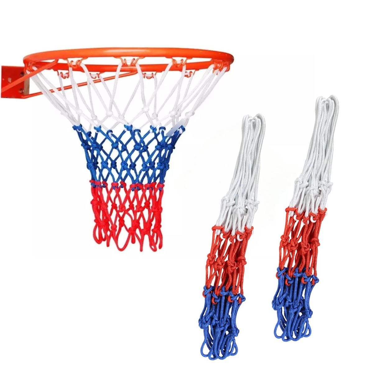 TRAINING PRO - Malla Red De Basquetbol Tricolor (par)