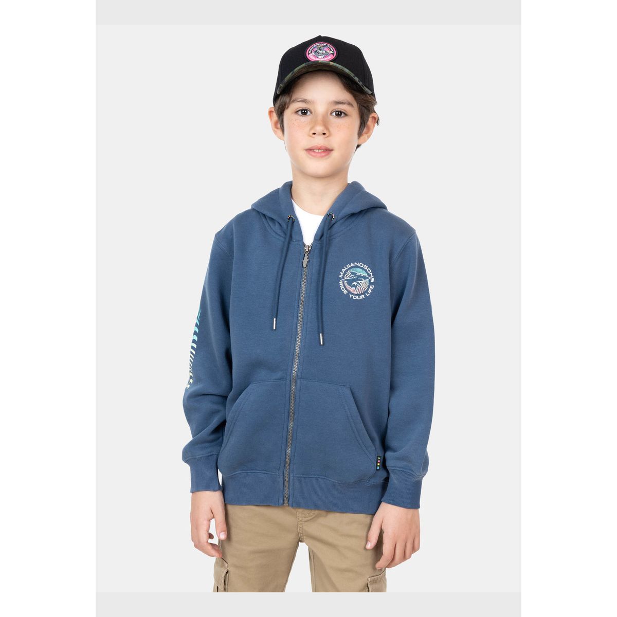 MAUI AND SONS - Poleron Logo Vintage Gradient Hoodies Azul Niño Maui And Sons