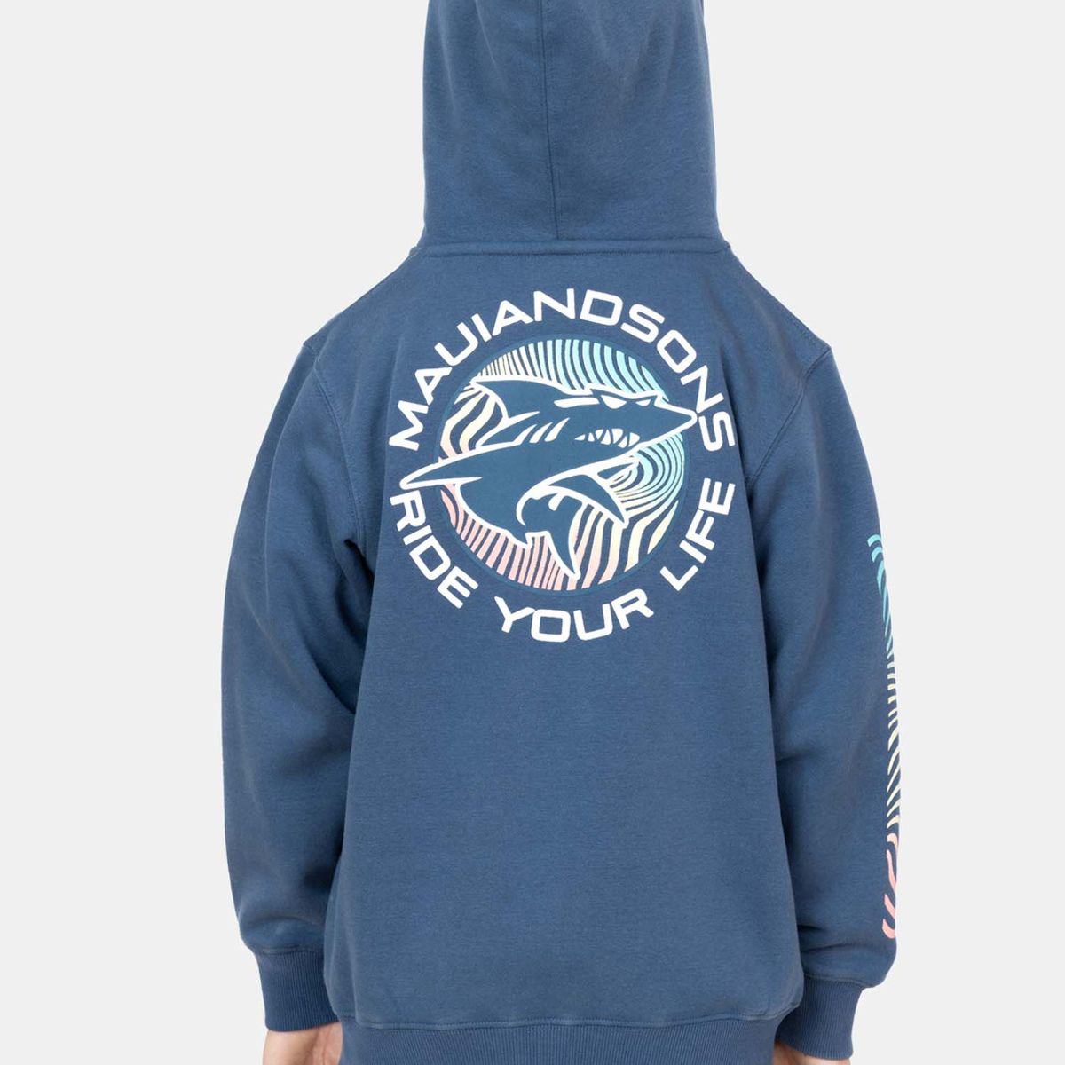 MAUI AND SONS - Poleron Logo Vintage Gradient Hoodies Azul Niño Maui And Sons