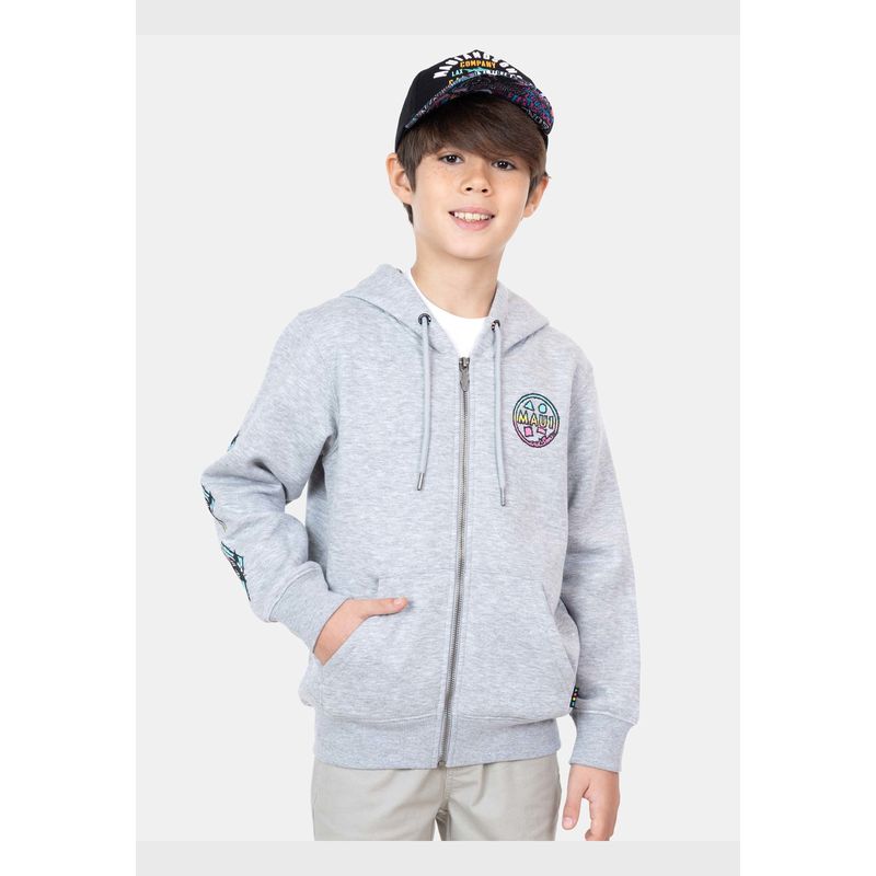 MAUI AND SONS - Poleron Cookie Vintage Gradient Hoodies Gris Niño Maui And Sons.