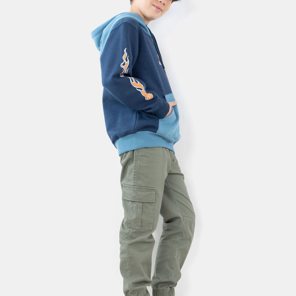 MAUI AND SONS - Poleron Canguro Diamond Shark Hoodies Celeste Kids  Niño Maui And Sons.