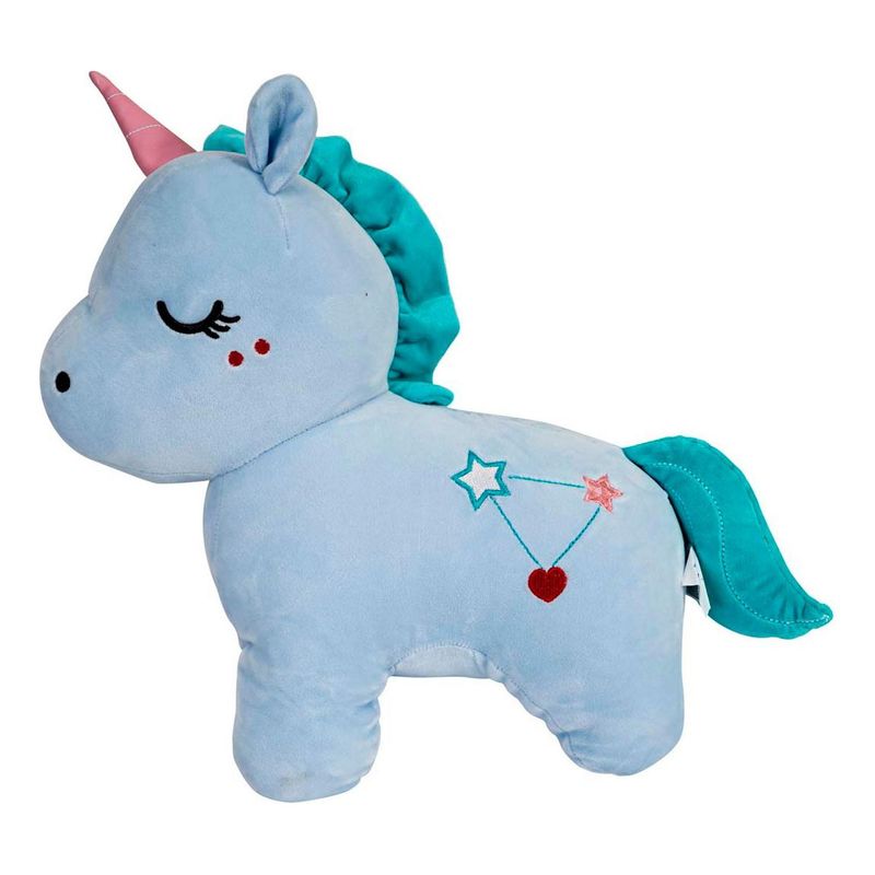 GENERICO - Unicornio Pony Peluche Suave Felpa Tonos Pasteles - Celeste