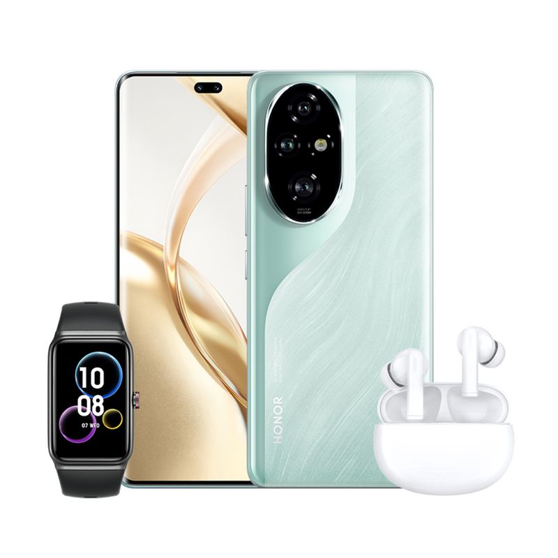 HONOR - Honor 200 Pro 5G Cyan 512GB/12GB + Honor Earbuds X5 + Honor Band Black