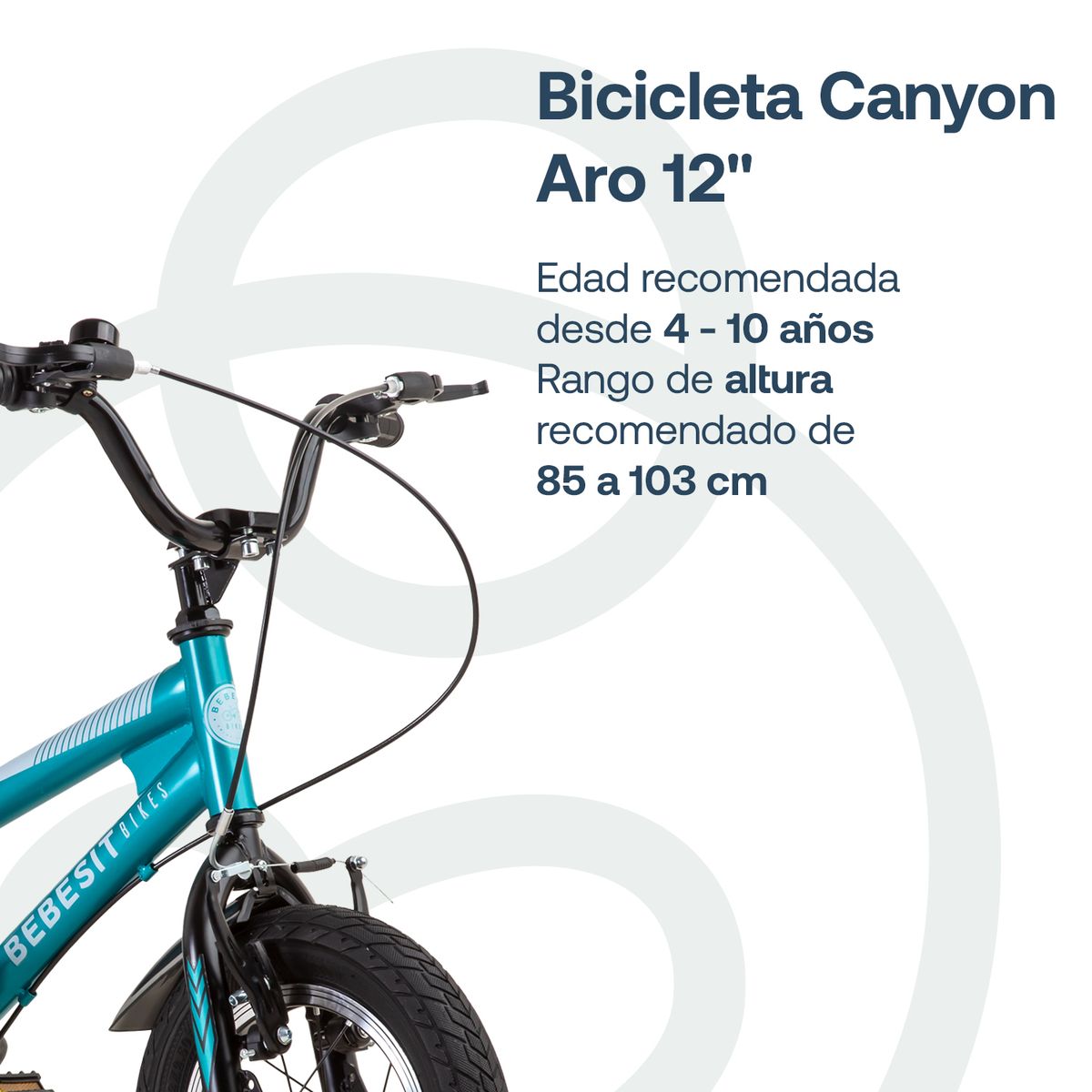 BEBESIT - Bicicleta Infantil Canyon Aro 12 Verde Bebesit
