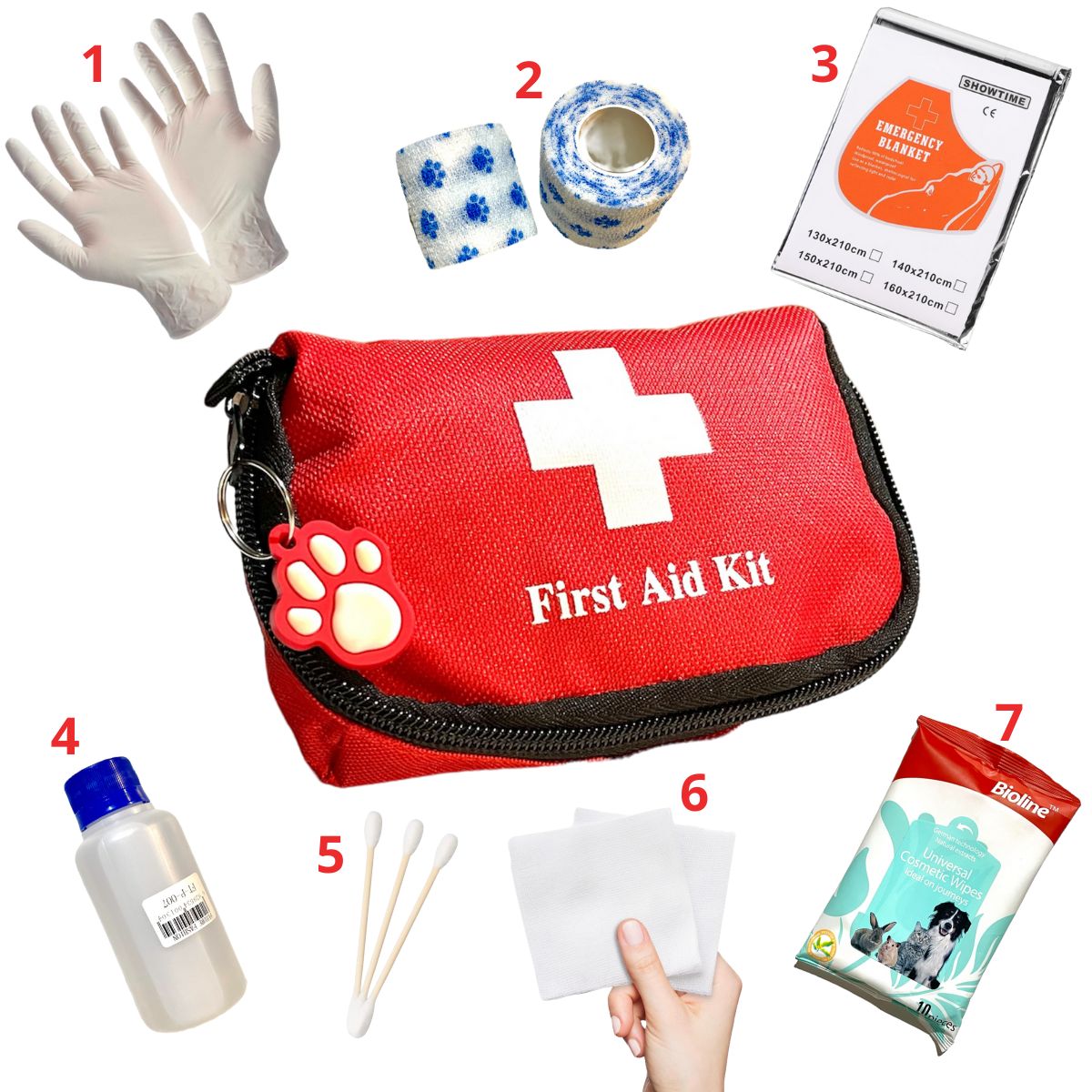 GENERICO - Botiquín Primeros Auxilios Para Mascotas Emergencia Camping