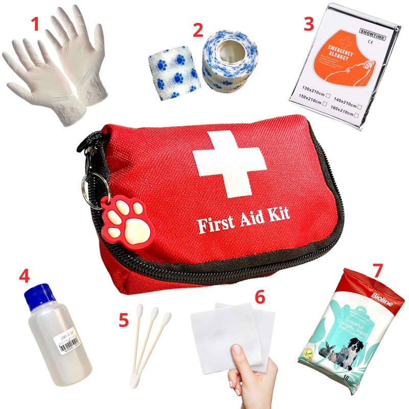 GENERICO - Botiquín Primeros Auxilios Para Mascotas Emergencia Camping