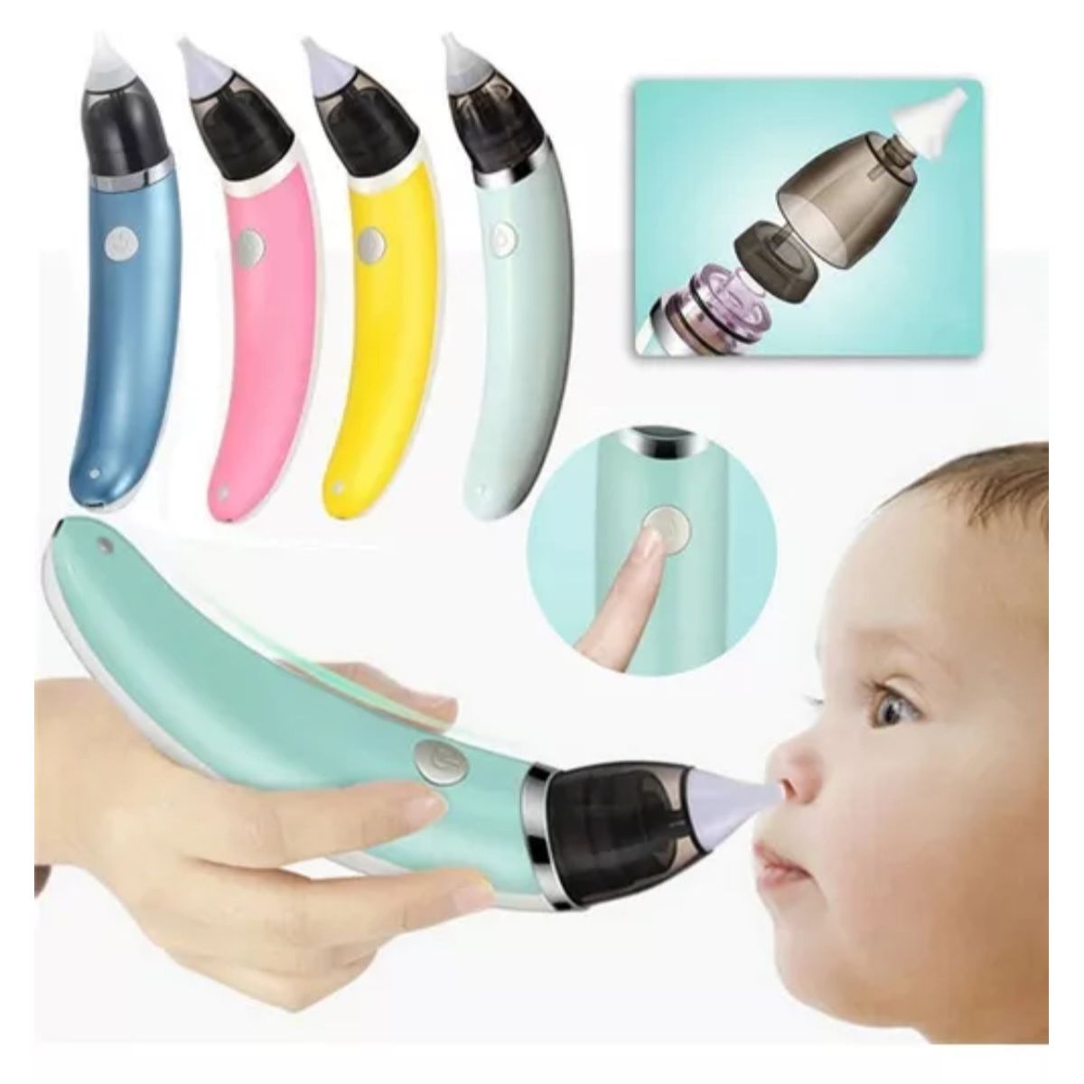GENERICO - Aspirador Nasal Eléctrico Para Bebé Limpiador De Nariz Usb