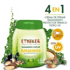 ETNIKER - TRATAMIENTO CAPILAR AFRO AND CURLY AMAZONIA 4 EN 1 DE 1000GR