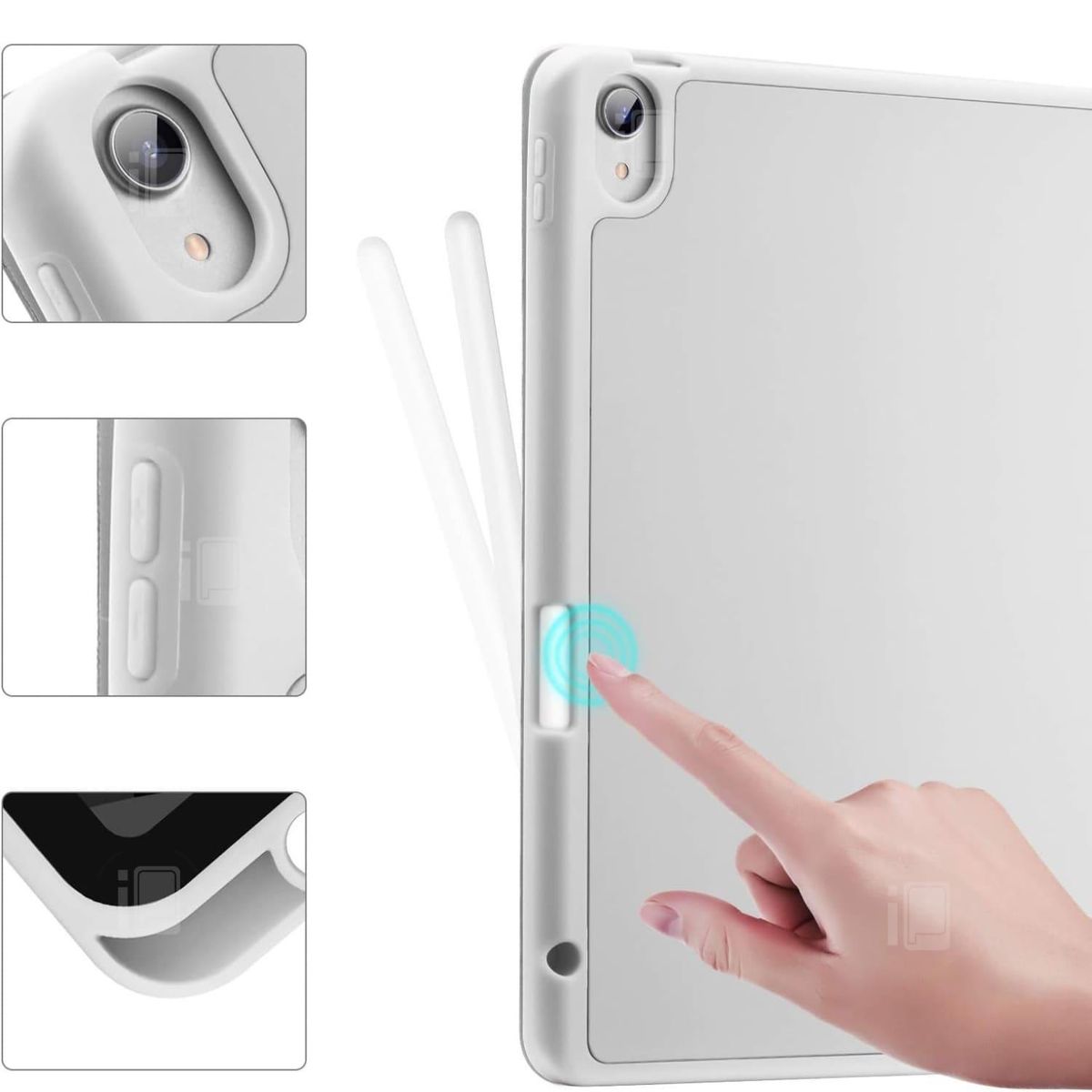 GENERICO - Funda Para iPad Air 4 (10.9") Ranura Lápiz Carga Magnética - Gris