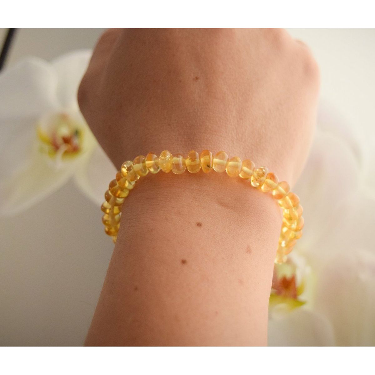 GENERICO - Pulsera elasticada de Ámbar Báltico para adulto