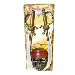 GENERICO - Juguete Espadas Piratas Dobles Mascara Calavera Guerrero