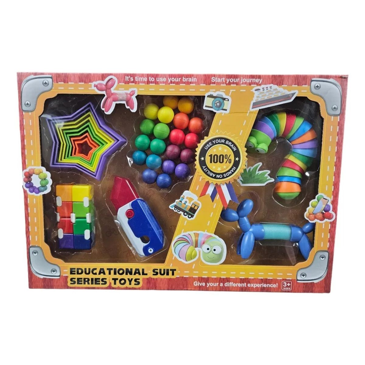 GENERICO - Caja Calma Anti Estrés. Juguete Sensorial,Set 6 Fidget.