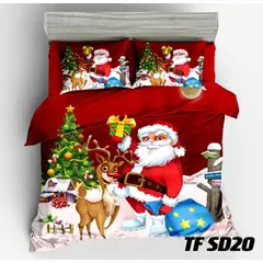 GENERICO - COBERTOR ACOLCHADO PARA NAVIDAD 2 PLAZAS