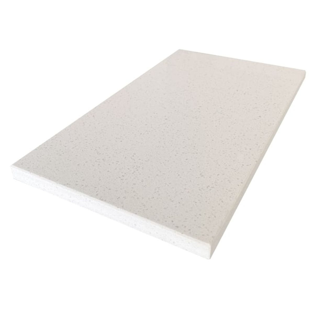 BM BRUNO MARMOL - Tabla Aperitivo Cuarzo Blanco Cristal 40x23 cm