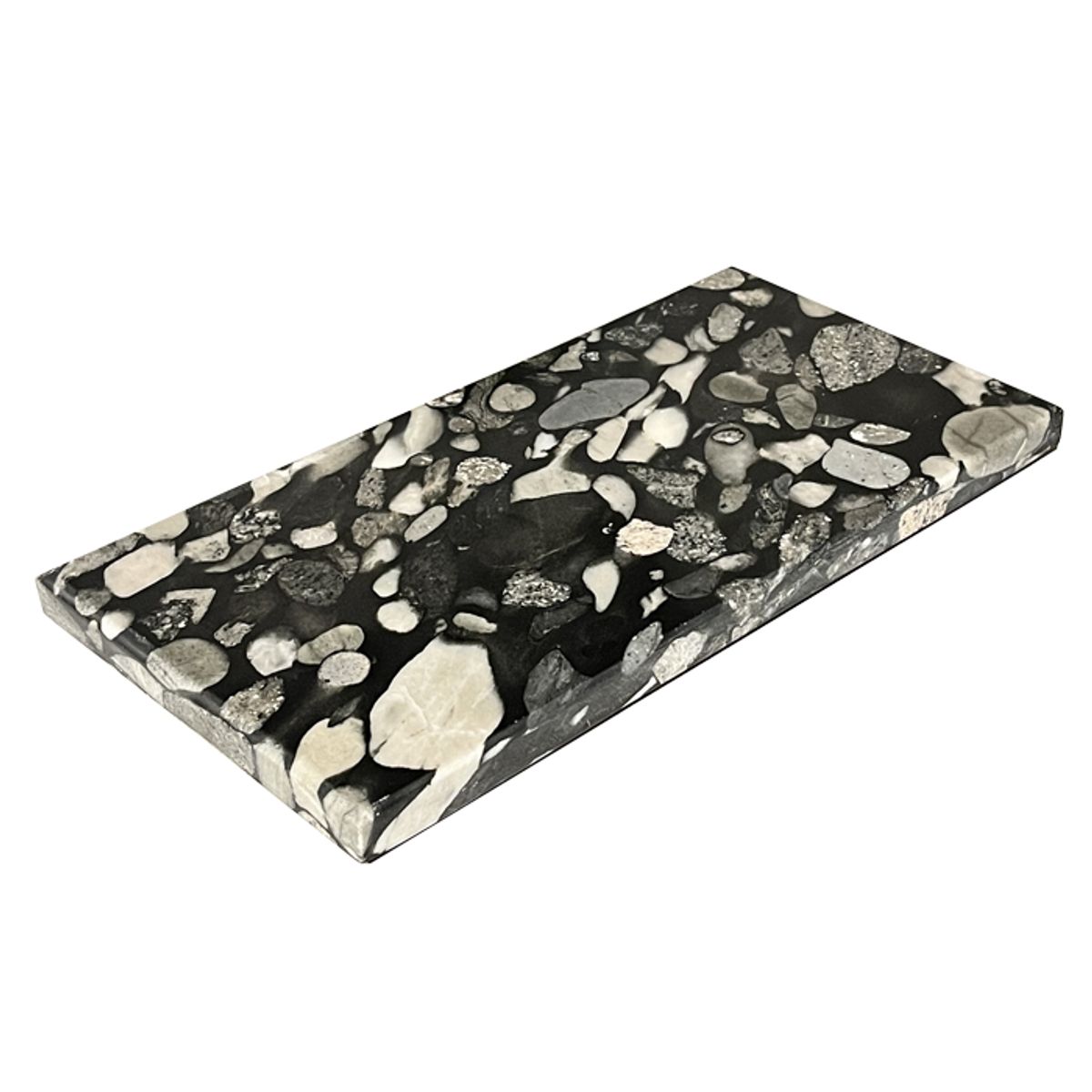 BM BRUNO MARMOL - Tabla Aperitivo Granito Black Marinace 40x23 cm