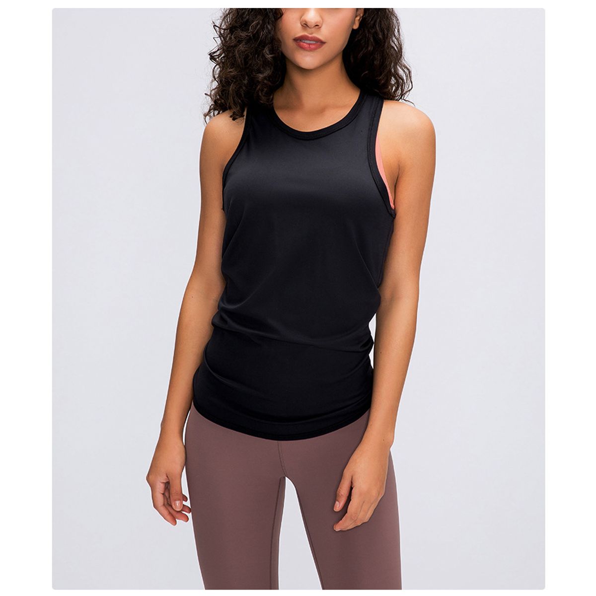 RURUTOTO - Camiseta de tirantes mujer con espalda abierta Negro