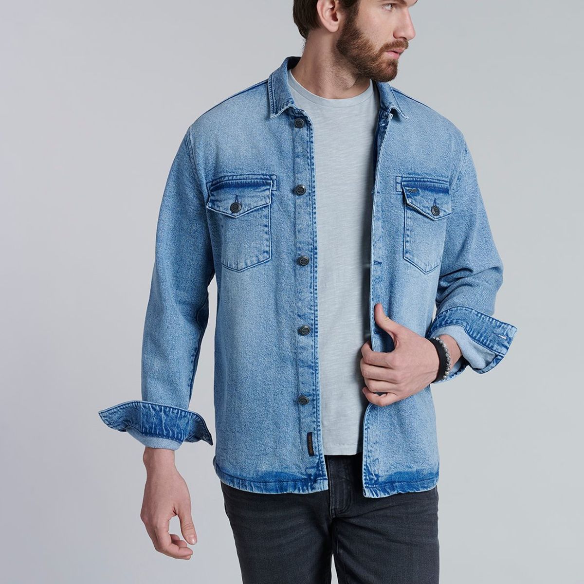 FEROUCH - Overshirt Denim Fj Azul Ferouch