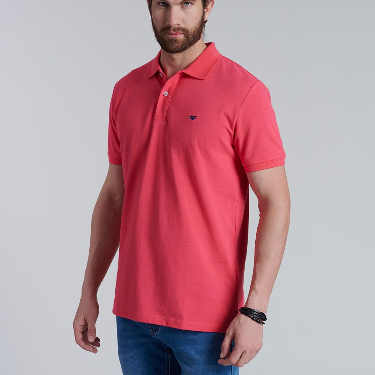 FEROUCH - Polera Basica Pique Rojo Ferouch