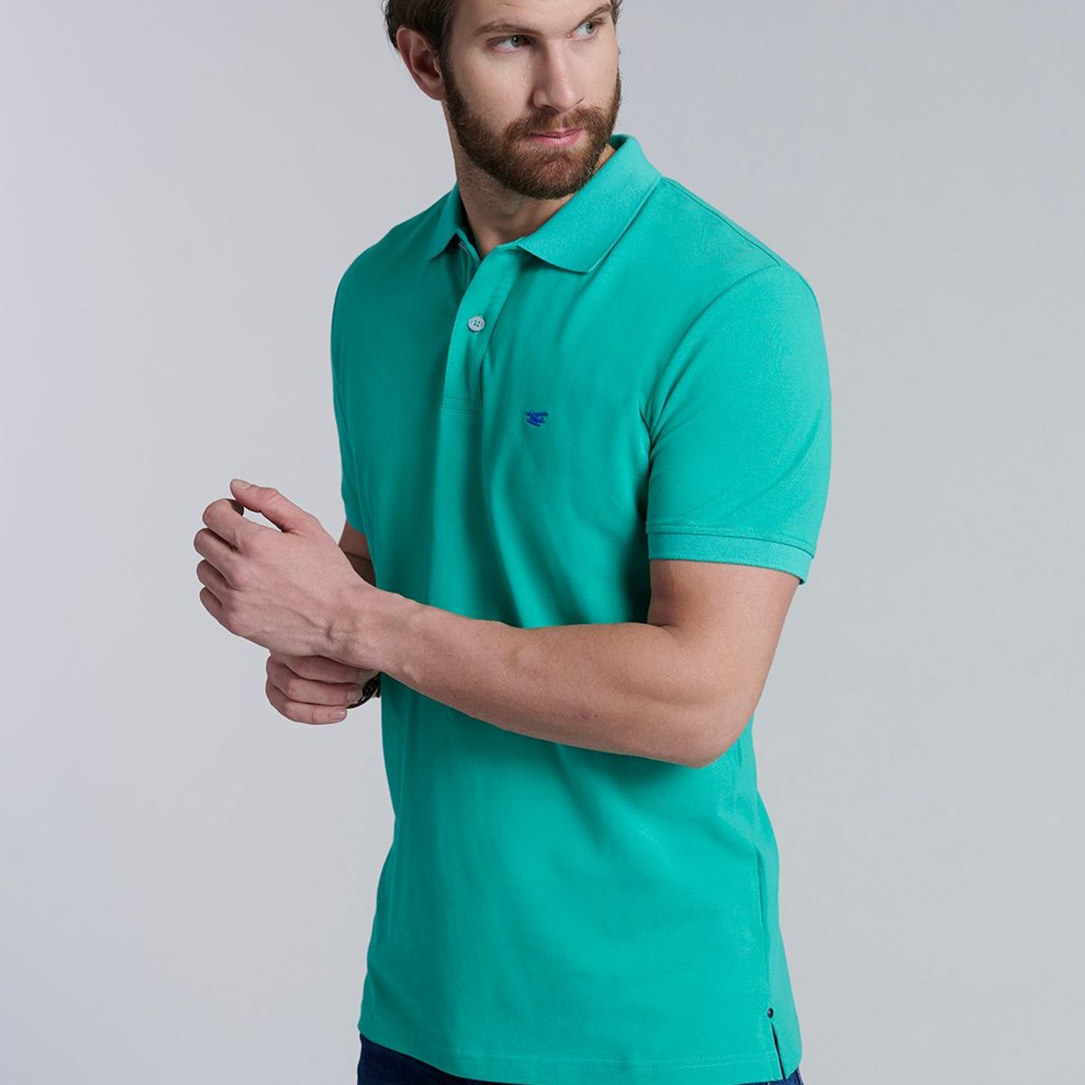 FEROUCH - Polera Basica Pique Verde Ferouch