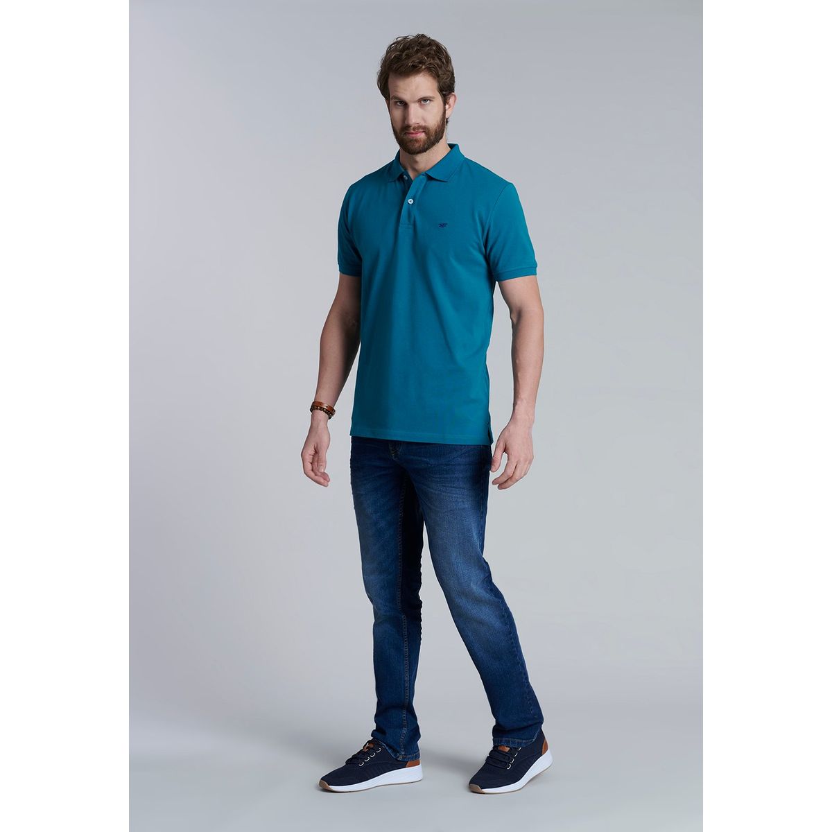 FEROUCH - Polera Basica Pique Verde Ferouch