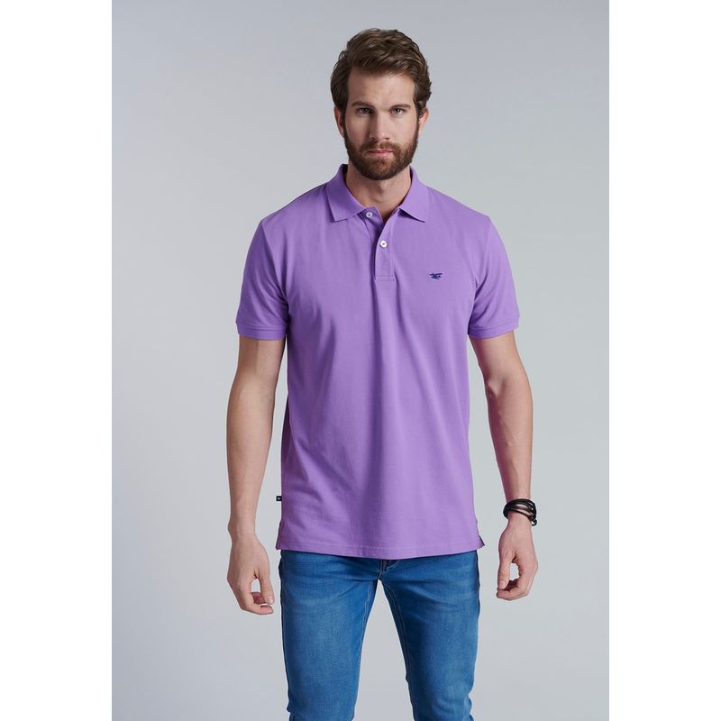 FEROUCH - Polera Basica Pique Morado Ferouch