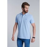 Polera Basica Pique Azul