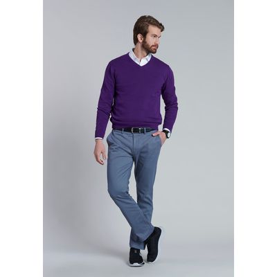 Imagen 2 del producto Sweater V Neck Solido F Morado