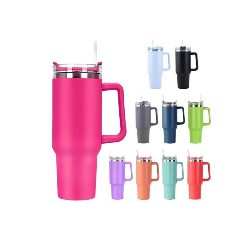 GENERICO - Vaso Termico Mug Acero Inoxidable 1.2 Litros Frio Calor Rojo