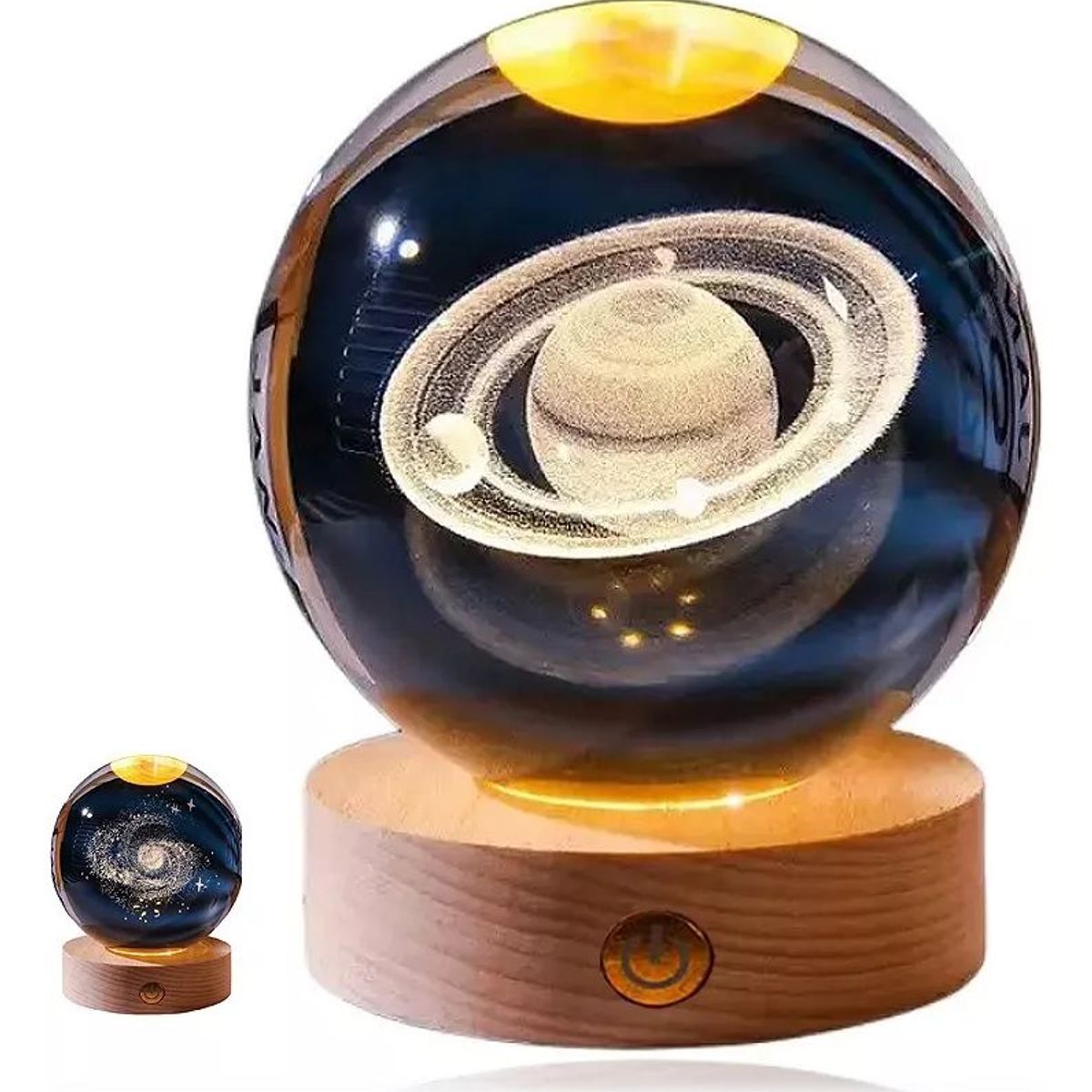 KUANGYE - Luz De Noche 3d Recargablebola De Cristal Regalo Adornos