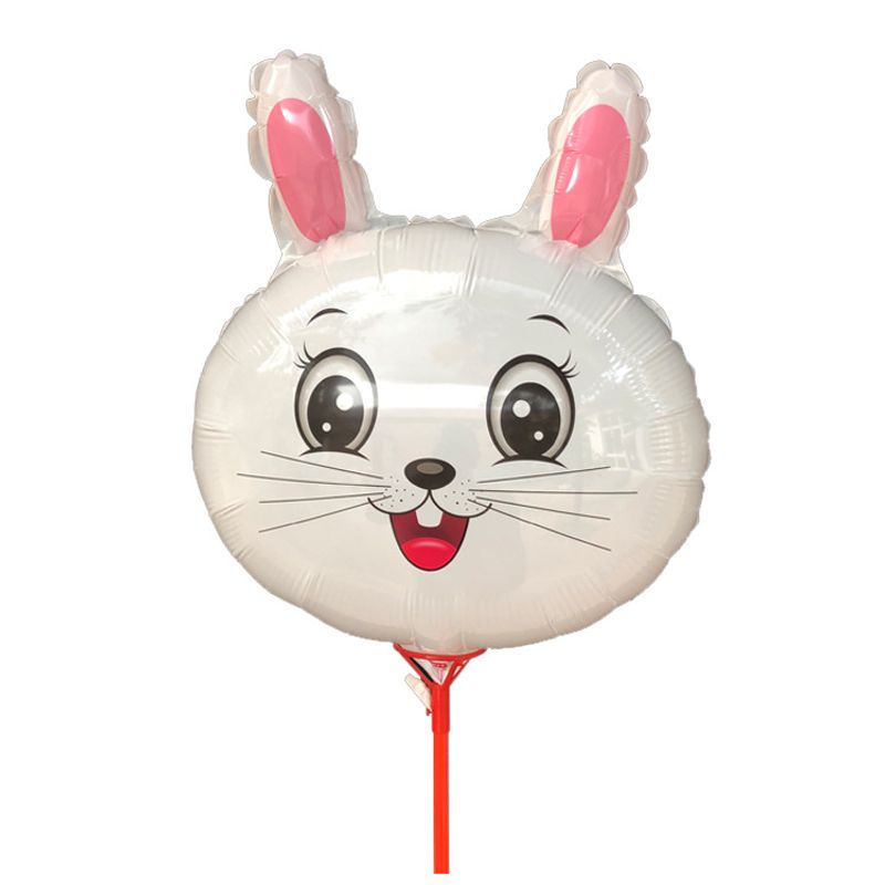 KUANGYE - Pack50 Uni Globo Metalico Conejo De Pascua 45cm Con Varilla