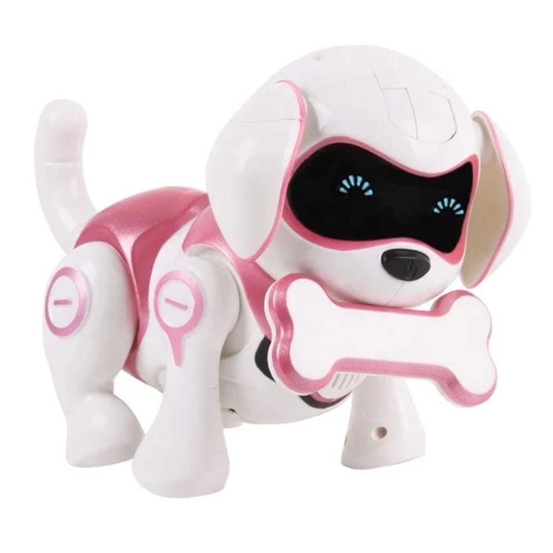 GENERICO - Perro Robot De Juguete Musical Con Ojos Led Inteligente Rosa