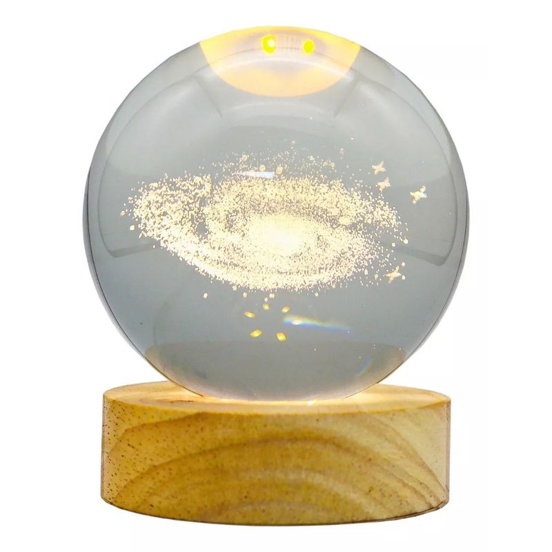 KUANGYE - Lampara De Noche Bola De Cristal Led Diseños 3d