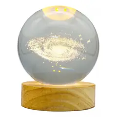 KUANGYE - Lampara De Noche Bola De Cristal Led Diseños 3d
