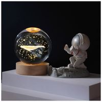 Lampara De Noche Bola De Cristal Led Diseños 3d