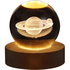 KUANGYE - Lampara De Noche Bola De Cristal Led Diseños 3d