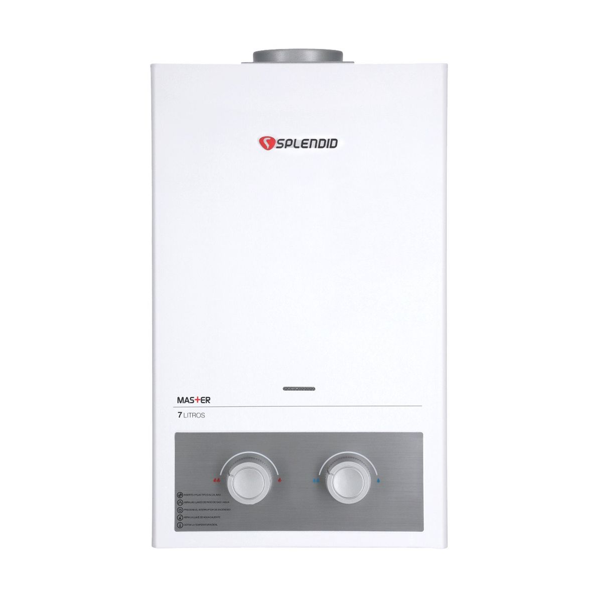 SPLENDID - Calefont 7 litros tiro natural gas licuado co protect