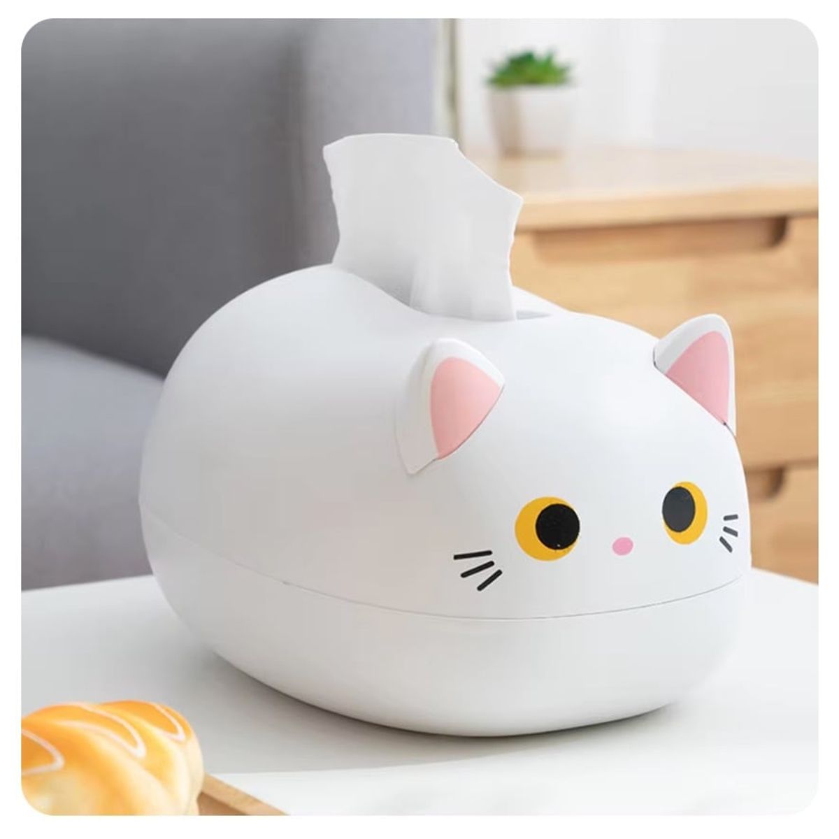 GENERICO - Organizador para Pañuelos Caja Pañuelos GATO BLANCO