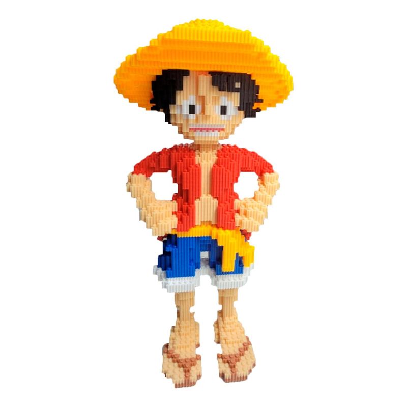 GENERICO - ARMABLE 3D MICRO BLOCKS LUFFY GRANDE 36CM 7450 PIEZAS