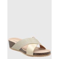 Sandalia Mujer Giacomo Dorado Metalizado