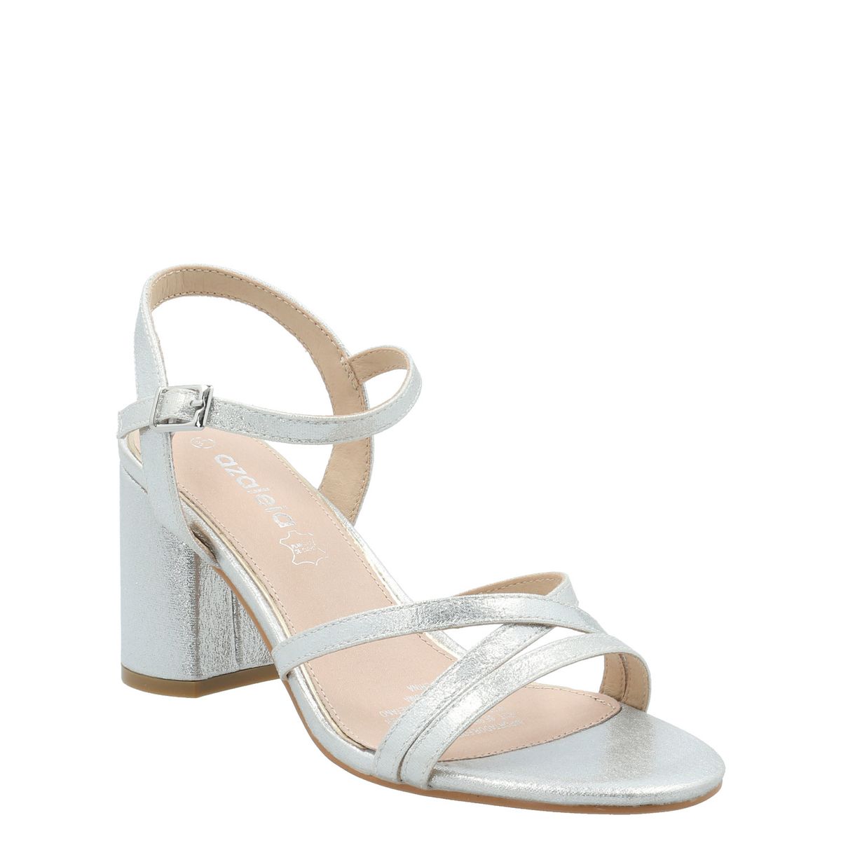 AZALEIA - Sandalia Mujer Carlo Plateado AZALEIA.