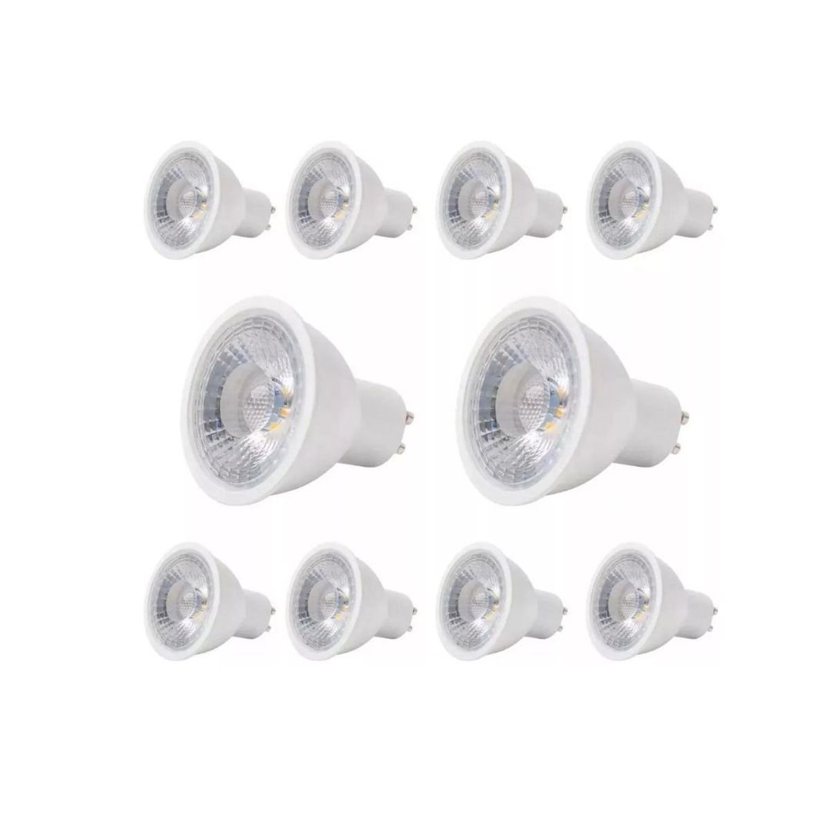 WANT - Pack X 10 Ampolleta Gu10 6w 38° Luz Cálida 3000k