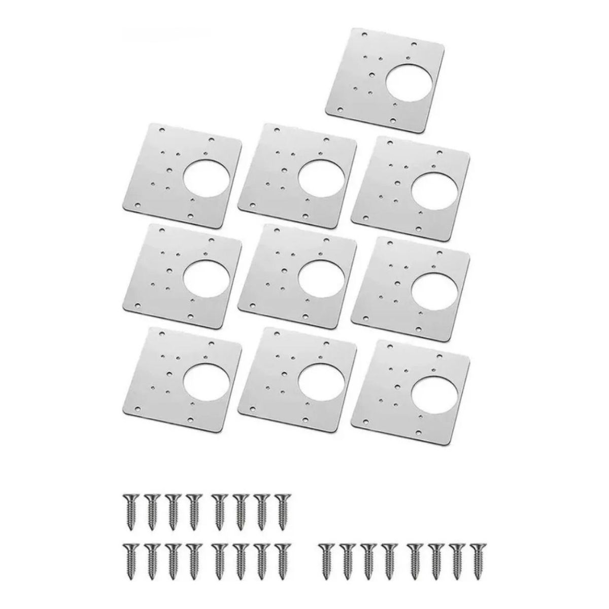 IMPORTCLICK - Set 10 Placas Reparación Bisagra Puerta Armario Mueble IMPORTCLICK