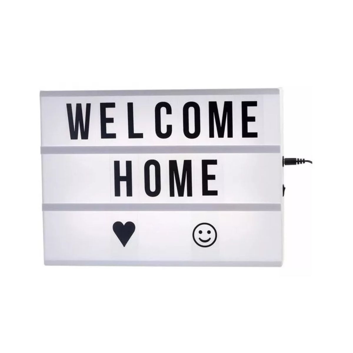 IMPORTCLICK - Pizarra Luminosa Luz Led A4 Cartel Letras Emojis Negro IMPORTCLICK