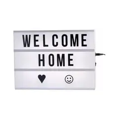 IMPORTCLICK - Pizarra Luminosa Luz Led A4 Cartel Letras Emojis Negro
