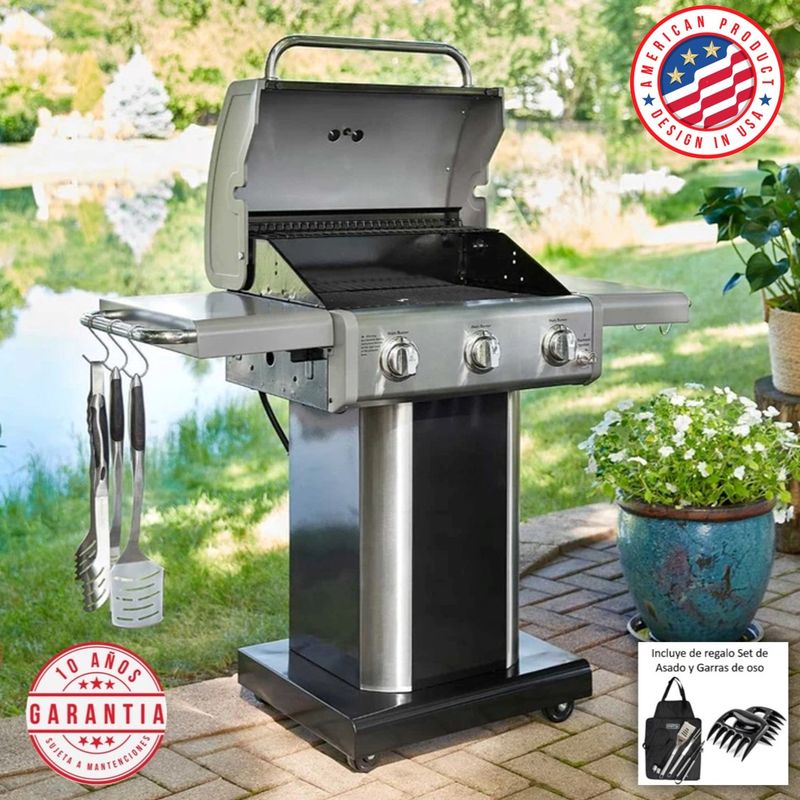 KENMORE - Parrilla a gas 3 Quemadores - Color Negro