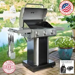 KENMORE - Parrilla a gas 3 Quemadores - Color Negro